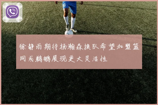 徐静雨期待杨瀚森换队希望加盟篮网或鹈鹕展现更大灵活性